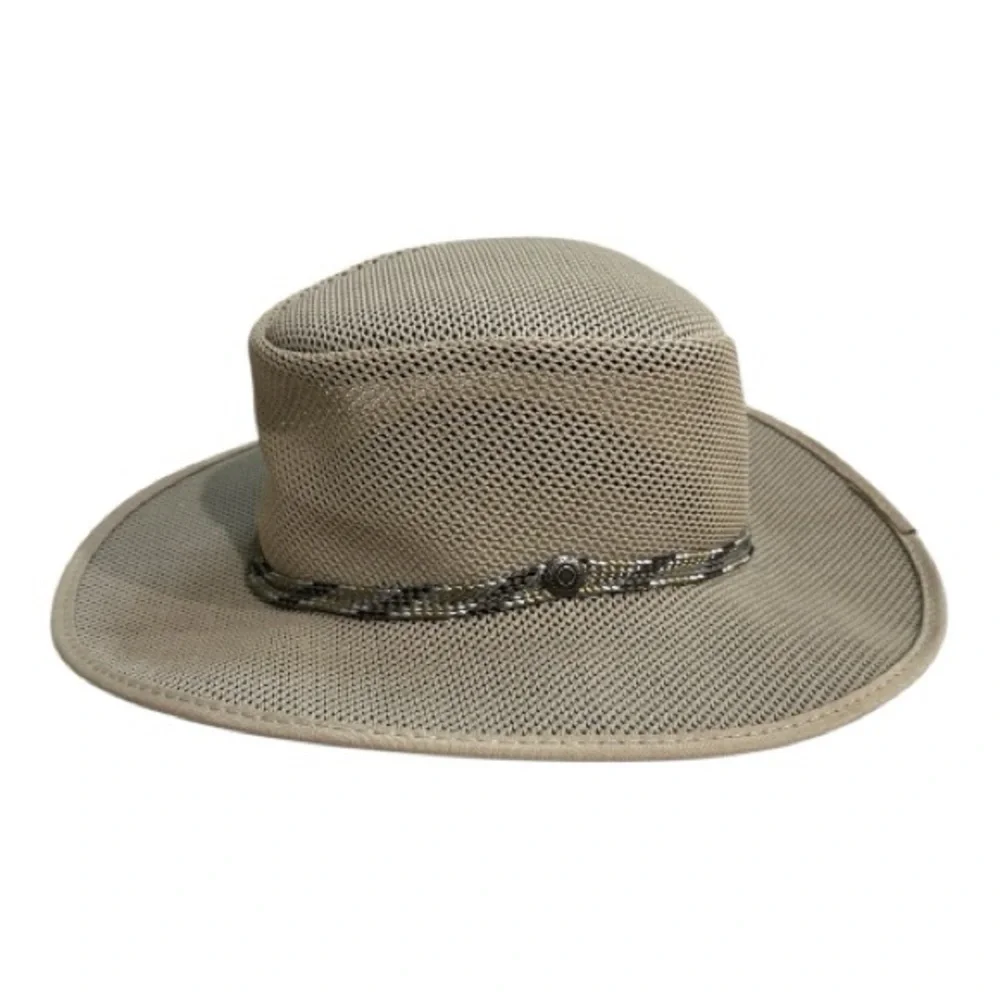 Monterey Bay Cabana Head ‘n Home All Mesh Men’s Hat Beige Hand Washable - Picture 2 of 5